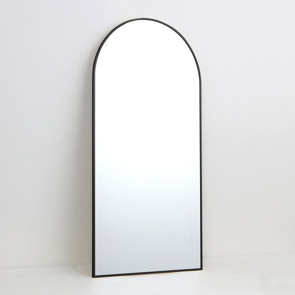 Arch Aluminium Framed Wall Mirror | Black Finish, 60 x 120 cm