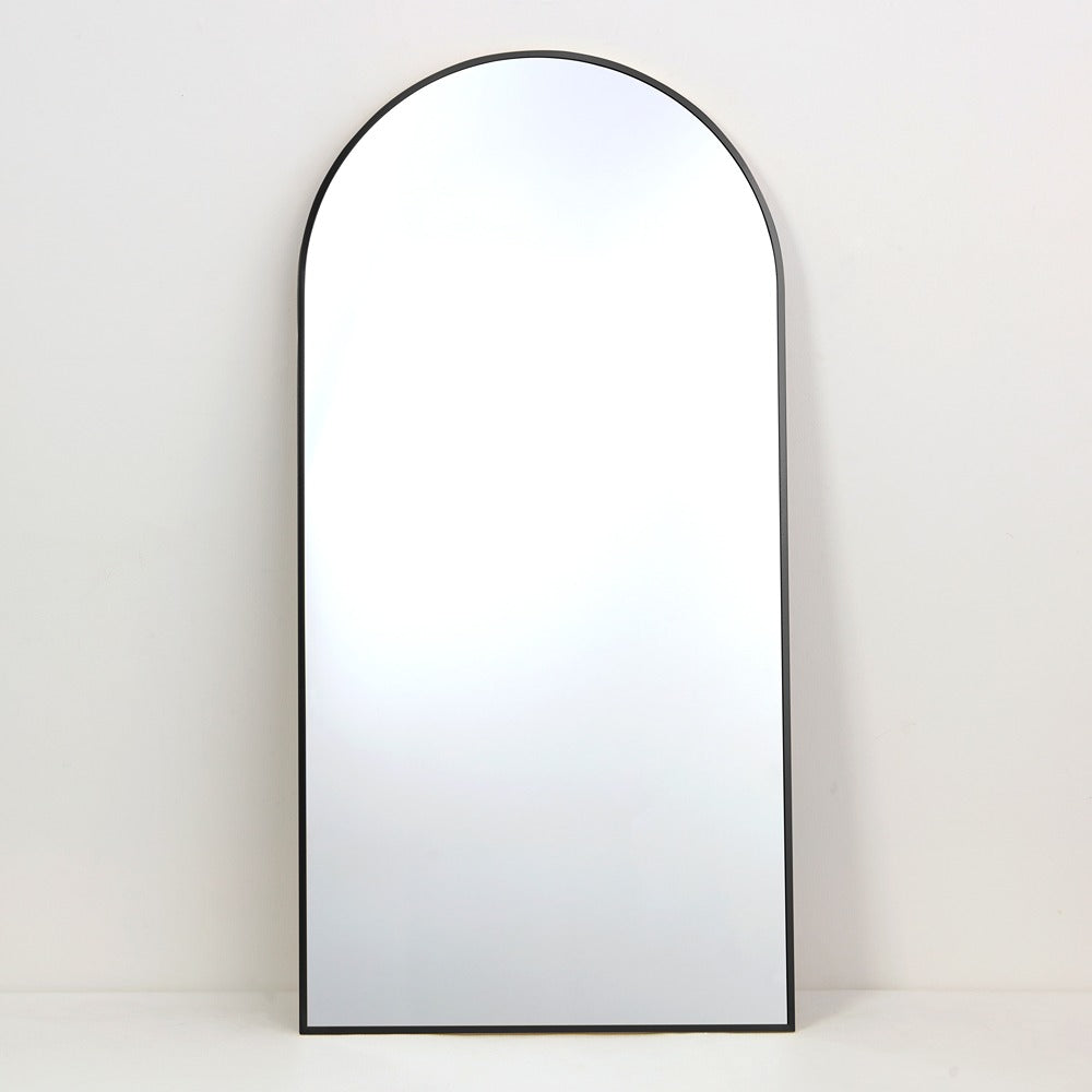 Arch Aluminium Framed Wall Mirror | Black Finish, 60 x 120 cm