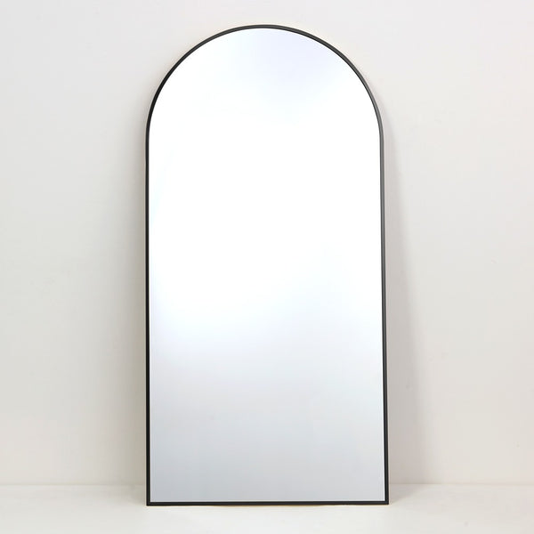 Arch Aluminium Framed Wall Mirror | Black Finish, 60 x 120 cm