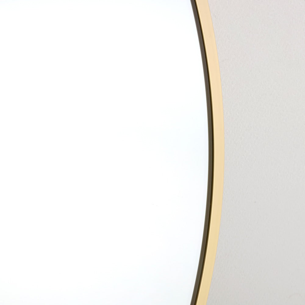 Large Arch Top Aluminium Framed Mirror | Brass Finish, 60 x 120cm