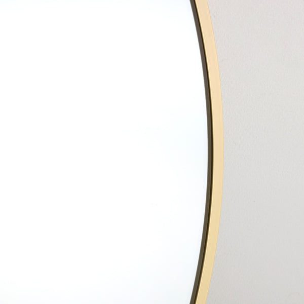 Large Arch Top Aluminium Framed Mirror | Brass Finish, 60 x 120cm