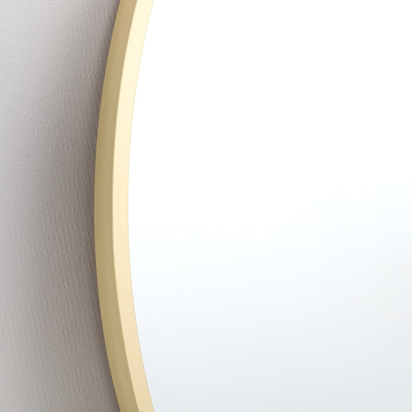 Large Arch Top Aluminium Framed Mirror | Brass Finish, 60 x 120cm