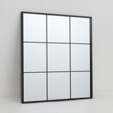 Square Black Metal Framed Wall Mirror | 60 x 60 cm, Black Finish
