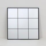 Square Black Metal Framed Wall Mirror | 60 x 60 cm, Black Finish