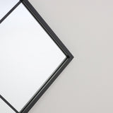 Square Black Metal Framed Wall Mirror | 60 x 60 cm, Black Finish