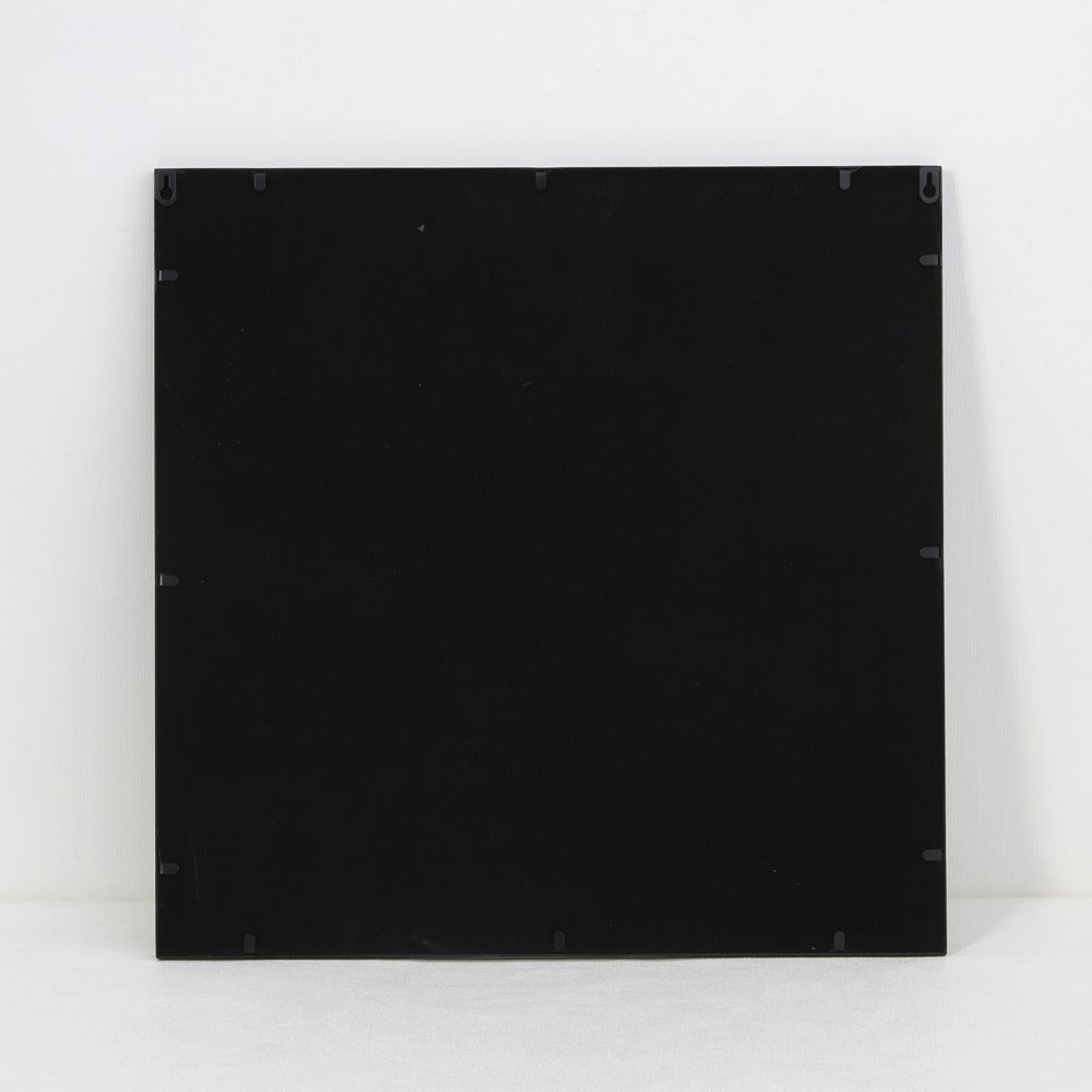 Square Black Metal Framed Wall Mirror | 60 x 60 cm, Black Finish