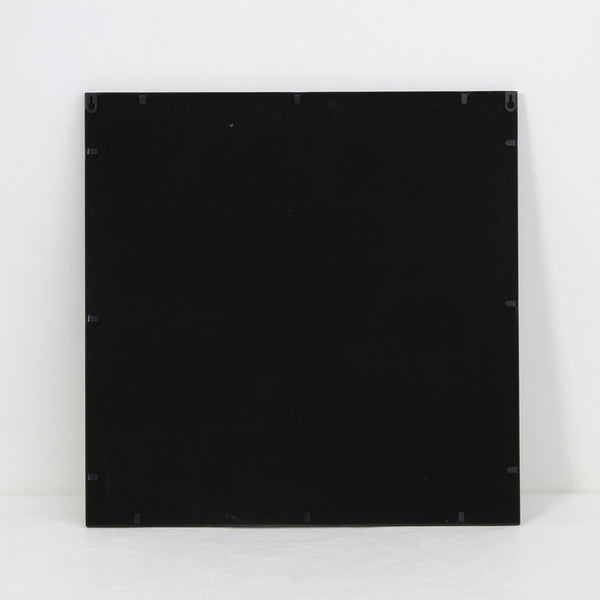 Square Black Metal Framed Wall Mirror | 60 x 60 cm, Black Finish