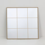 Windowpane Square Metal Wall Mirror | Brass Finish, 60 x 60cm