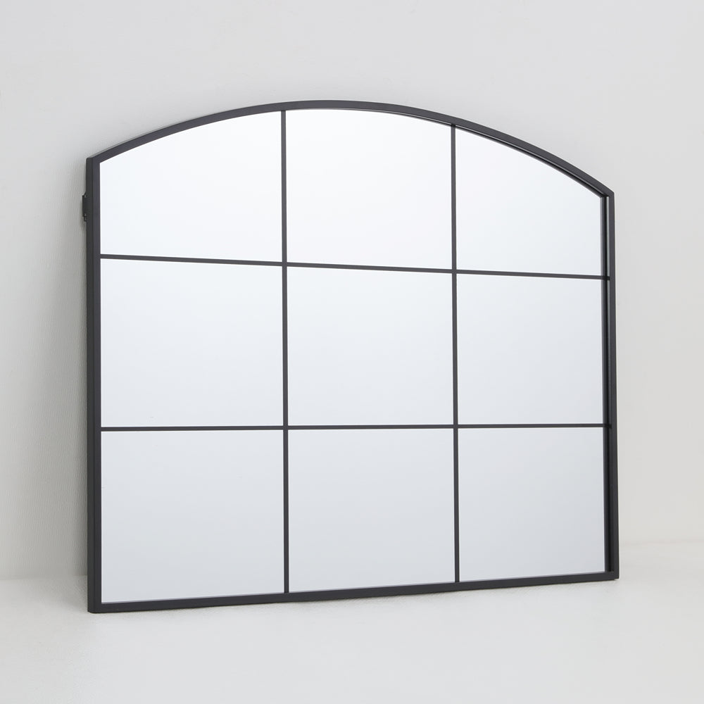 Arch Aluminium Framed Mirror | Black Frame, 60 x 80cm, Arched Top
