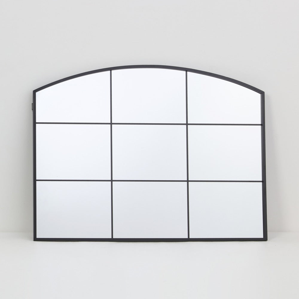 Arch Aluminium Framed Mirror | Black Frame, 60 x 80cm, Arched Top