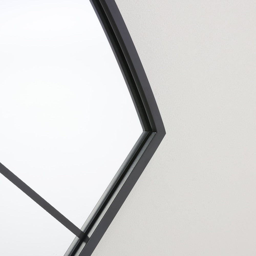 Arch Aluminium Framed Mirror | Black Frame, 60 x 80cm, Arched Top