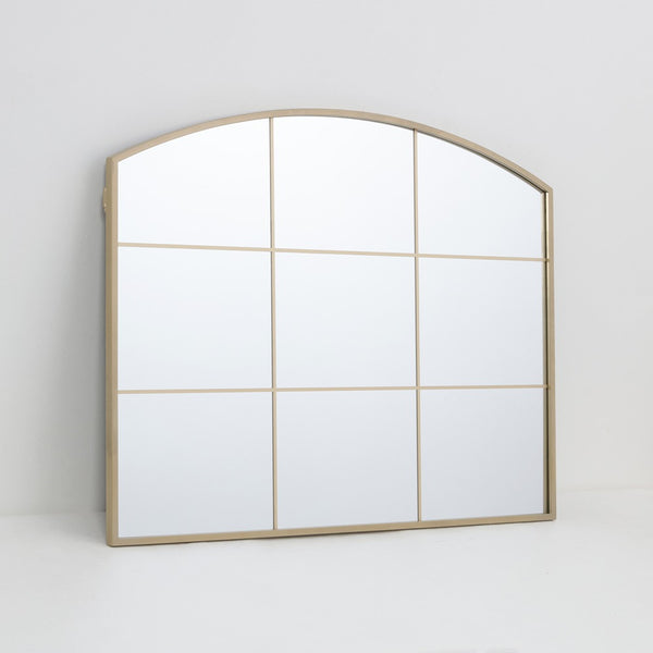 Arch Top Aluminium Framed Mirror | Brass Finish, 60 x 80 cm