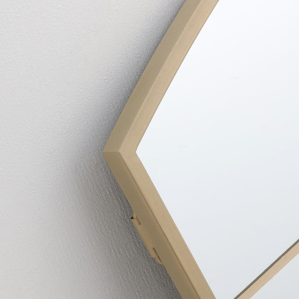 Arch Top Aluminium Framed Mirror | Brass Finish, 60 x 80 cm