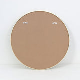 Aluminium Round Wall Mirror with Slim Brass Rim | 60cm, Gold-Tone