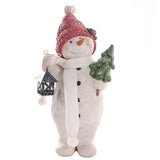 Christmas Resin Snowman Decoration | 32.5cm, Assorted Designs, Glitter Finish