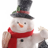 Christmas Resin Snowman Decoration | 32.5cm, Assorted Designs, Glitter Finish