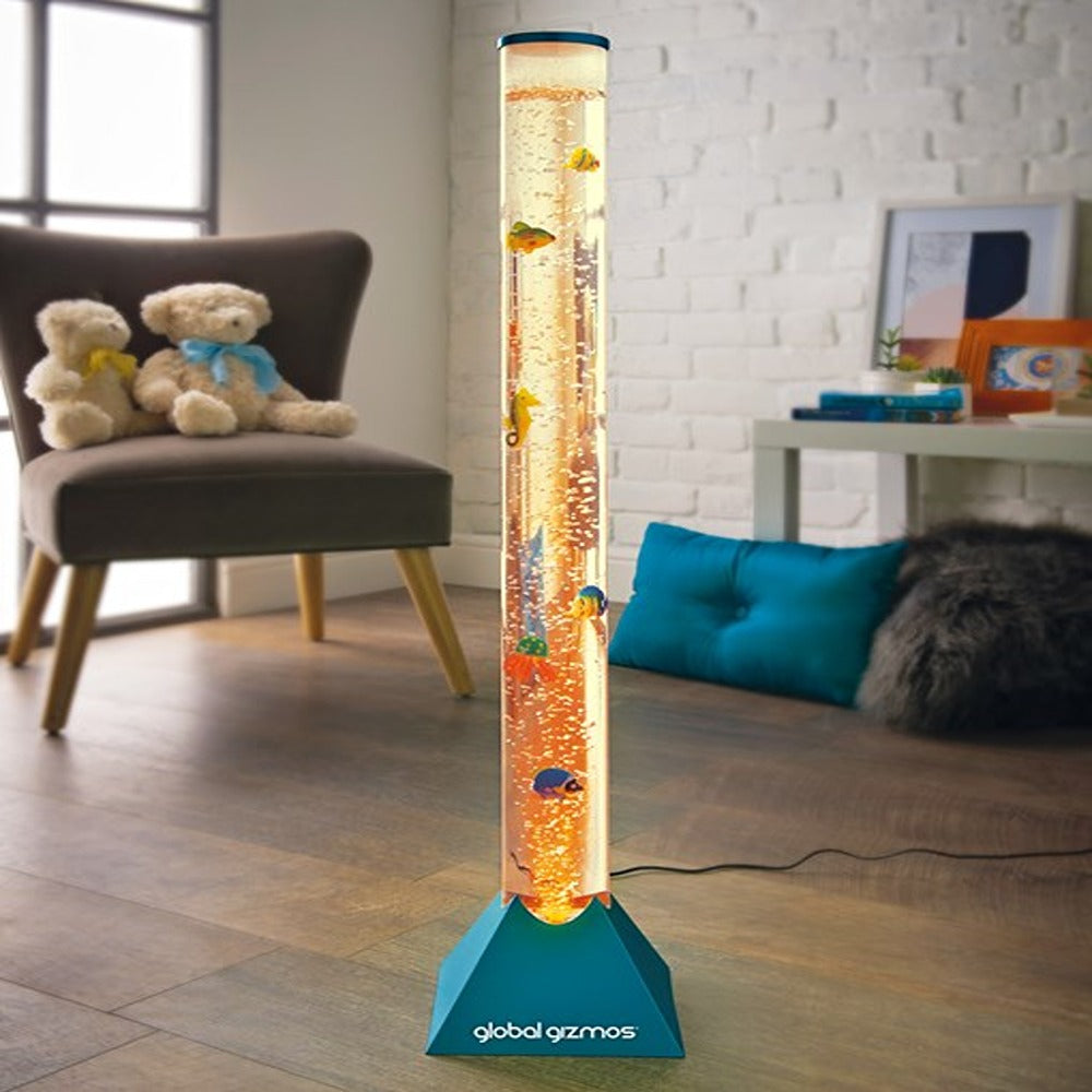 Global Gizmos Fish Water Bubble Lamp | 90cm Blue