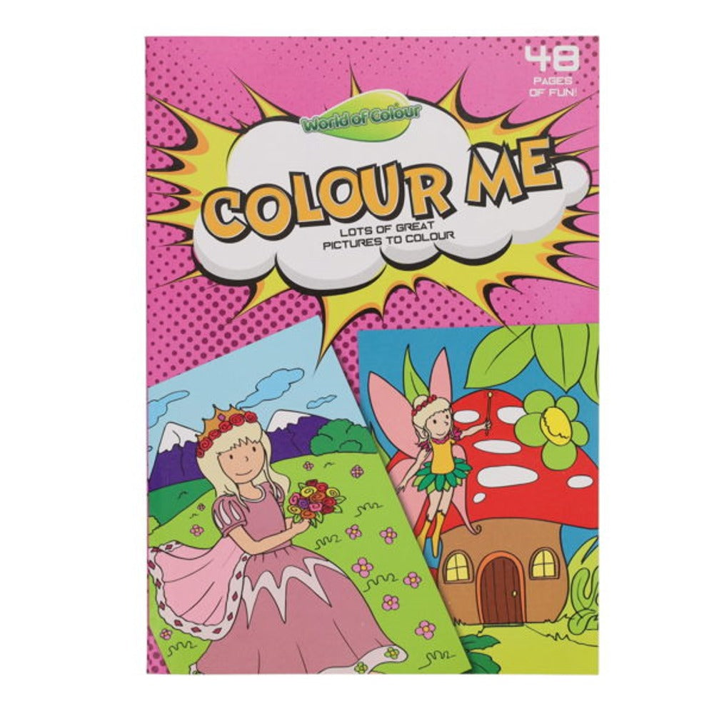 World of Colour A4 Girls Colouring Book  | 48 Pages of Creative Fun