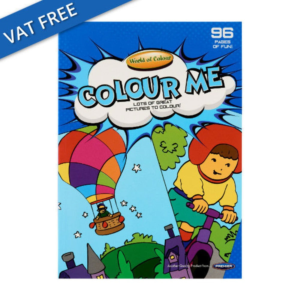 World of Colour A4 96-Page Perforated Colouring Book for Kids