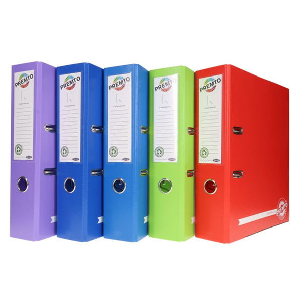 Premto A4 Polypocket Lever Arch File - Durable, Eco-Friendly Document Organizer