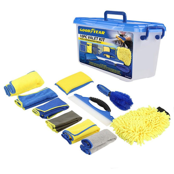 Goodyear Valet Kit 10peices|Plush Microfibre Soft-Touch Finish