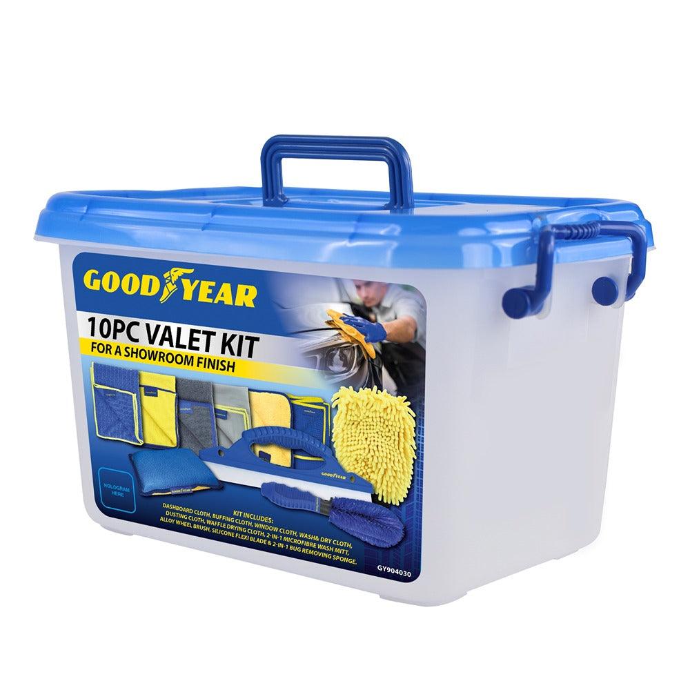 Goodyear Valet Kit 10peices|Plush Microfibre Soft-Touch Finish