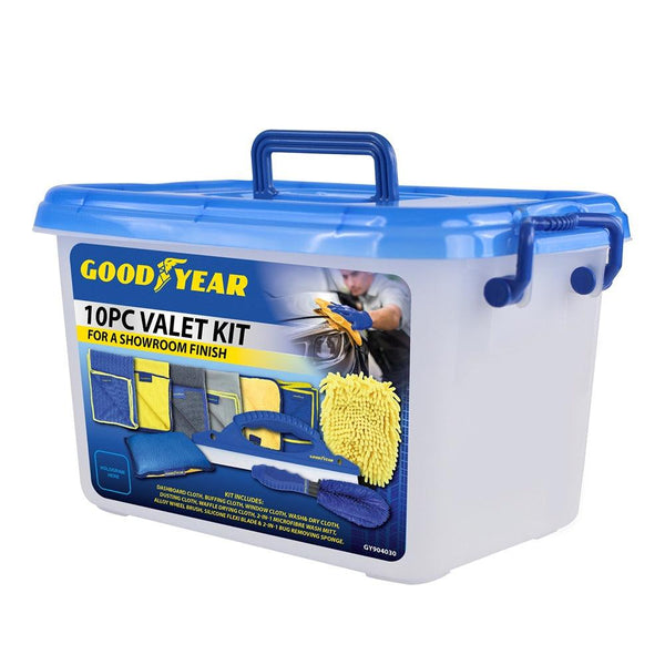 Goodyear Valet Kit 10peices|Plush Microfibre Soft-Touch Finish
