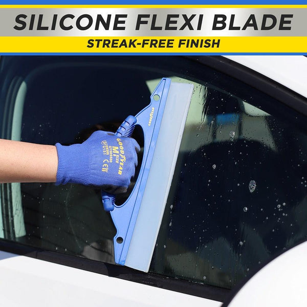 Goodyear Silicone Window Squeegee | Vibrant Blue Ergonomic Grip