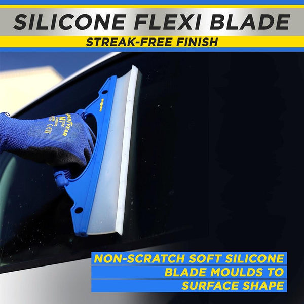 Goodyear Silicone Window Squeegee | Vibrant Blue Ergonomic Grip