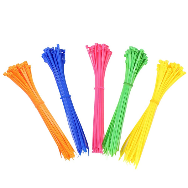Dekton Hi-Vis Cable Tie Set - 250 Piece 2.5mm x 100mm