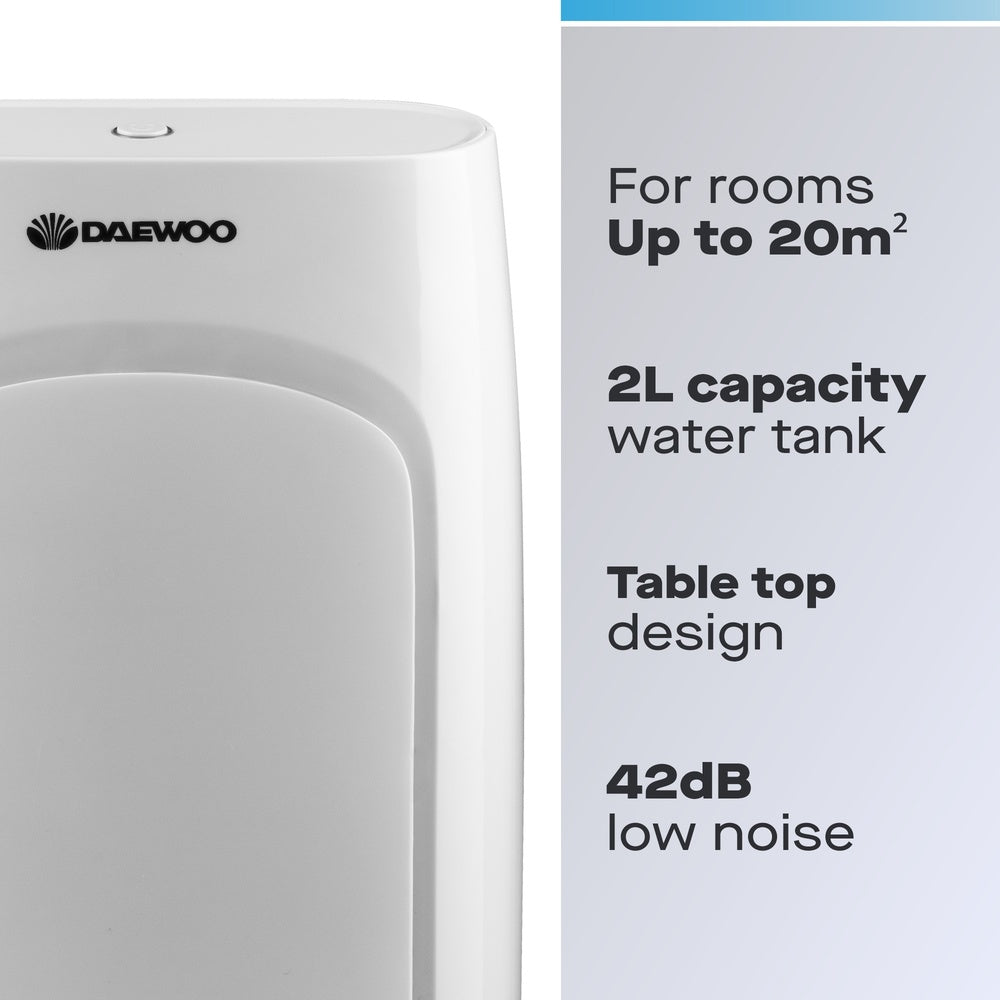 Daewoo Compact Dehumidifier - 2L