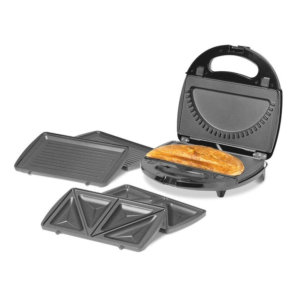 Daewoo 3-in-1 Sandwich Maker | Interchangeable Plates, Panini & Crimp