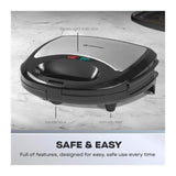 Daewoo 3-in-1 Sandwich Maker | Interchangeable Plates, Panini & Crimp