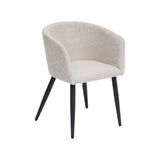 5FIVE Marlo Beige Tub Dining Chair | Quilted Sides, Padded Seat