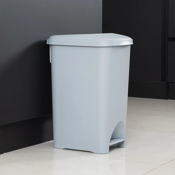 Addis Light Grey Eco Hands-Free Pedal Waste Bin | 40L, Swing Lid