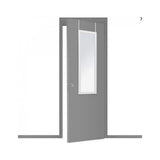 Atmosphera Slim Space-Saving Over-Door Mirror | White, 35 x 109cm