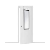 Atmosphera Over Door Hanging Mirror | Black Frame, 35 x 109cm
