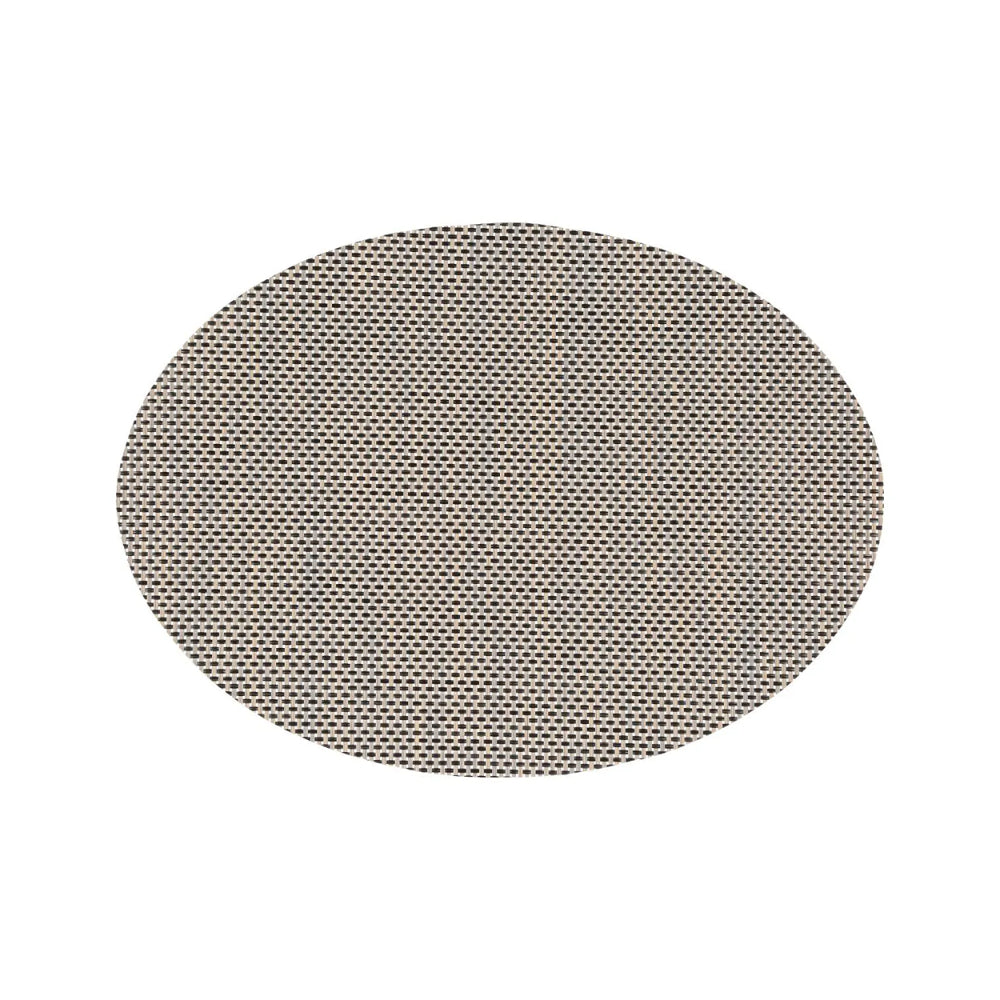 Atmosphera Mixed Black Oval Woven Placemat | Grid Pattern, 48 x 35cm