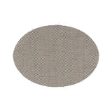 Atmosphera Mixed Black Oval Woven Placemat | Grid Pattern, 48 x 35cm
