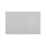 Atmosphera White Geometric Placemat | 45 x 30cm, Monochrome Trellis