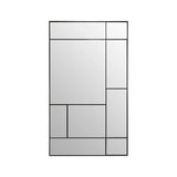 Atmosphera Metal Framed Grid Wall Mirror | Black, 97 x 167cm