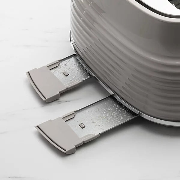 Daewoo Sienna Taupe 4 Slice Toaster | Defrost, Reheat, Cancel