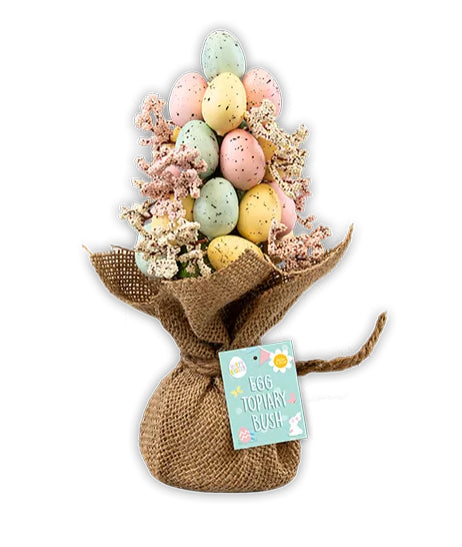 Hoppy Easter Pastel-Colored Egg Topiary Bush | 23cm x 8cm