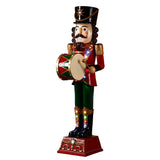 Christmas 120 cm Musical Animated Nutcracker Figure | Multi-Colour LED, Drummer
