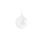 Christmas 8cm Glass Pearlescent Bauble | Iridescent Core, Hanging String