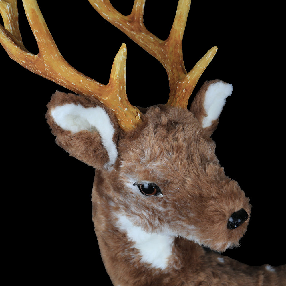 Christmas Dancer Reindeer Decoration | 78 x 22 x 89cm, Gold Antlers