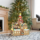Christmas Gingerbread House LED Castle Decoration | Warm LEDs, 26 x 14 x 34cm