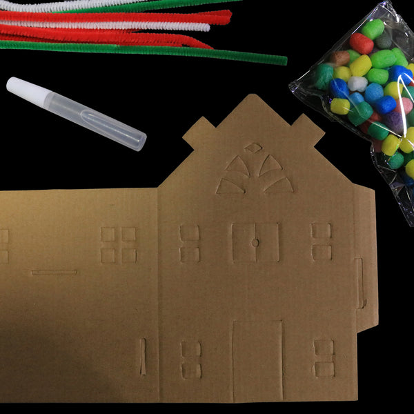 Christmas Gingerbread House Craft Kit LED Lights | 25 x 22 x 23cm