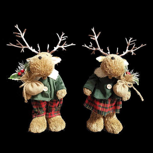Christmas Mr & Mrs Reindeer Tabletop Figures | 57cm, 2 Assorted Designs