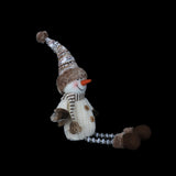 Christmas Sitting Snowman Beaded Legs Decoration | 45cm, 2 Assorted Designs